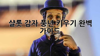 샬롯 감자 풍년 키우기 완벽 가이드